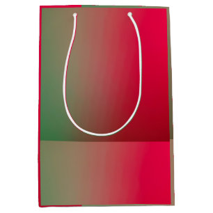 red & green gradient  medium gift bag