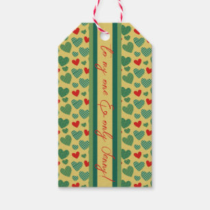 Red & Green Hearts Gift Tags