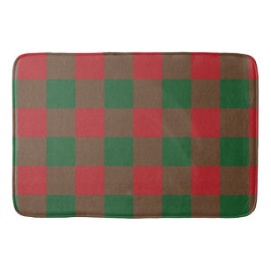 Red & Green Holiday Bath Mat 