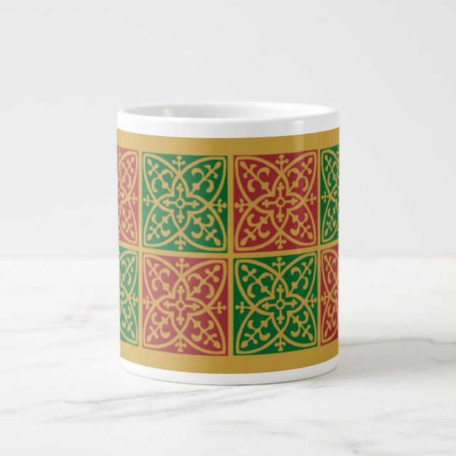 Red Green Holiday Gothic Jumbo Mug (Front)