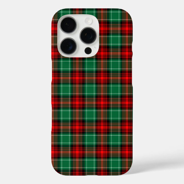 Red Green Holiday Plaid Pattern Case-Mate iPhone Case (Back)