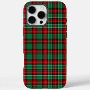 Red Green Holiday Plaid Pattern iPhone 16 Pro Max Case