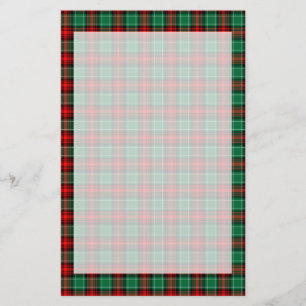 Red Green Holiday Plaid Stationery