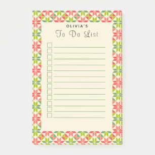 Red Green Holiday Quilt To Do List Post-It Notes