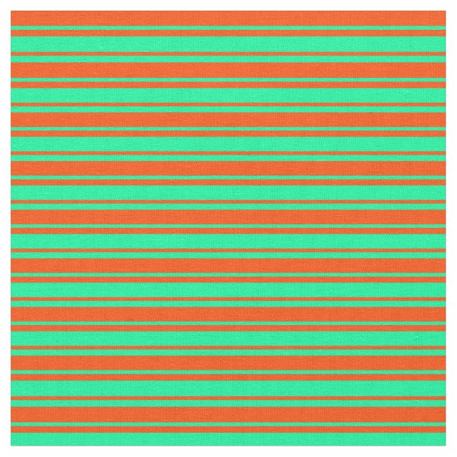 Red & Green Lines/Stripes Pattern Fabric (Close Up)