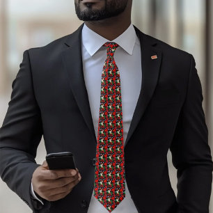 Red Green Masquerade Venetian  Tie
