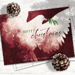Red Green Merry Christmas Peace Dove Holiday Card<br><div class="desc">These 7" x 5" flat Christmas greeting cards feature an abstract dove in shades of red,  green and white. "Merry Christmas" in red and green along with a green olive branch. Customize with your family name and year.</div>