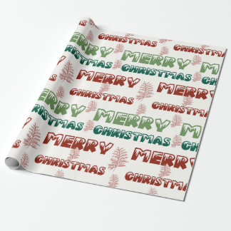 Red Green Merry Christmas Wrapping Paper