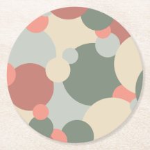 Red-green molecules paper coasters