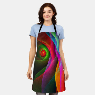 Red Green Orange Modern Abstract Art Pattern #22 Apron