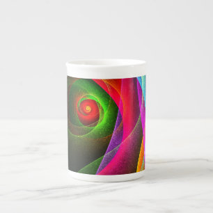 Red Green Orange Modern Abstract Art Pattern #22 Bone China Mug