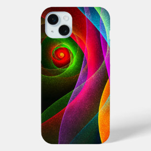 Red Green Orange Modern Abstract Art Pattern #22 iPhone 15 Mini Case