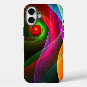 Red Green Orange Modern Abstract Art Pattern #22 iPhone 16 Plus Case
