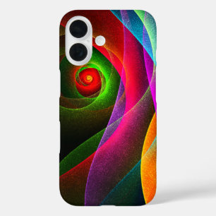 Red Green Orange Modern Abstract Art Pattern #22 iPhone 16 Case