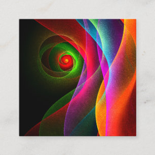 Red Green Orange Modern Abstract Art Pattern #22 Enclosure Card