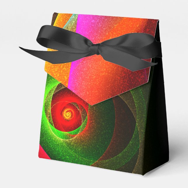 Red Green Orange Modern Abstract Art Pattern #22 Favor Box (Front Side)