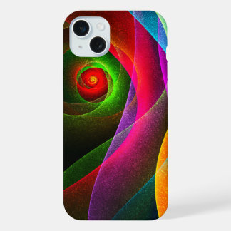 Red Green Orange Modern Abstract Art Pattern #22 iPhone 15 Plus Case