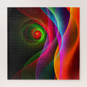 Red Green Orange Modern Abstract Art Pattern #22 Jigsaw Puzzle