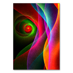 Red Green Orange Modern Abstract Art Pattern #22 Table Number