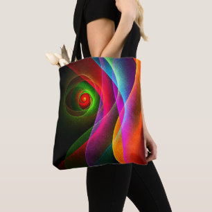 Red Green Orange Modern Abstract Art Pattern #22 Tote Bag