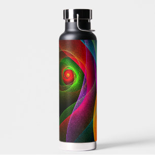 Red Green Orange Modern Abstract Art Pattern #22 Water Bottle