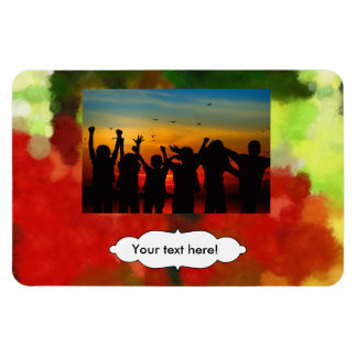 Red green painting magnet