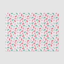 Red, Green, Peach, Pink Jellybean Design
