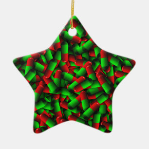 red green pills drugs ceramic ornament