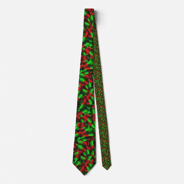 red green pills drugs tie (Front)