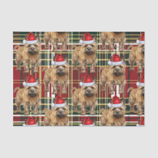 Red Green Plaid Cairn Terrier Christmas Holiday Tissue Paper