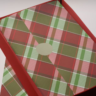 Red Green Plaid Classic Christmas Holiday Pattern Tissue Paper