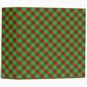 Red & Green Plaid Glitter Binder