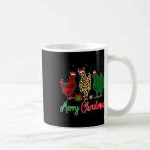 Red Green Plaid Leopard Chickens Santa Elf Hat Chr Coffee Mug
