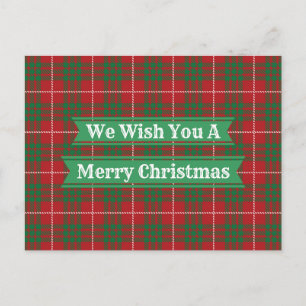Red & Green Plaid Postcard
