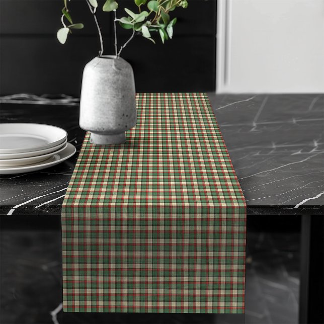 Red Green Plaid Table Runner for the Holidays (Red Green Plaid Table Runner for the Holidays)
