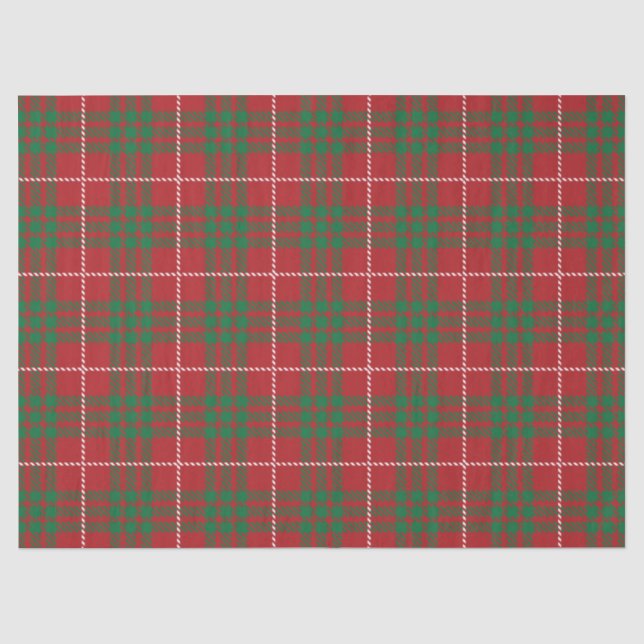 Red & Green Plaid Tissue Paper (Front)