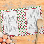 Red Green Polka Dot Whimsical Keepsake Recipie Kitchen Towel<br><div class="desc">Customize this Red Green Polka Dot Whimsical Keepsake Recipie kitchen towel holiday gift idea to celebrate friends, family, or one of your favourite people. This personalized gift makes a thoughtful custom Christmas gift. Family and friends will love this Red Green Polka Dot Whimsical Keepsake Recipie kitchen towel personalized Christmas holiday...</div>