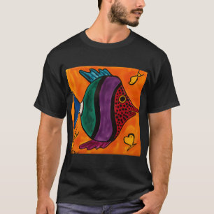Red Green Purple & Blue Fish T-Shirt