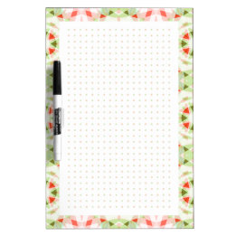 Red Green Star Dot Grid College School Planner Dry Erase Board