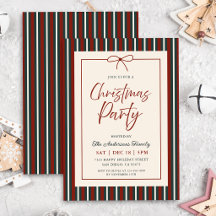 Red & Green Striped Christmas Party