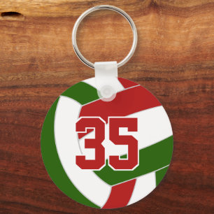 red green volleyball party favour bulk orders keychain