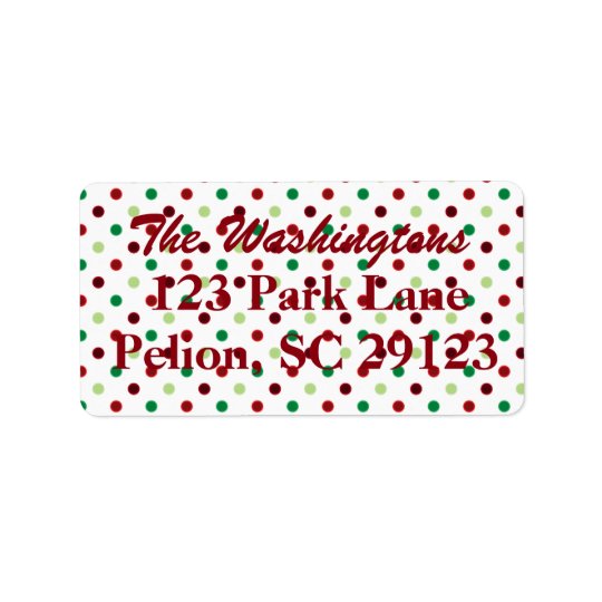 Red Green & White Polka Dot Christmas