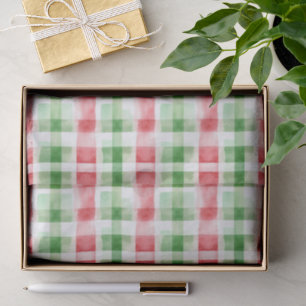 Red Green White Stripes Birthday Tissue Paper