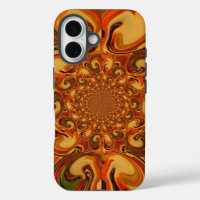 Red green yellow Cool Retro Vintage flowers design