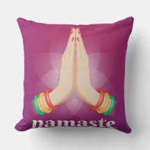Red Green Yellow Wine Namaste Pillow