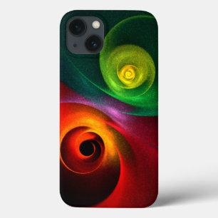 Red Green Yin Yang Modern Abstract Art Pattern #20 iPhone 13 Case