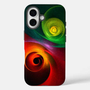 Red Green Yin Yang Modern Abstract Art Pattern #20 iPhone 16 Case