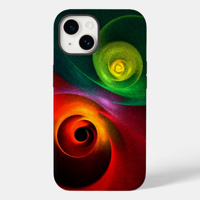Red Green Yin Yang Modern Abstract Art Pattern #20 Case-Mate iPhone Case (Back)