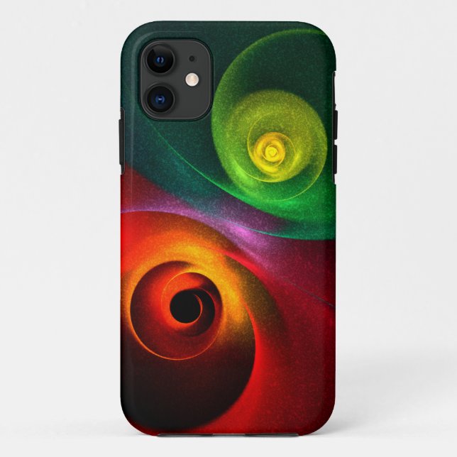 Red Green Yin Yang Modern Abstract Art Pattern #20 Case-Mate iPhone Case (Back)