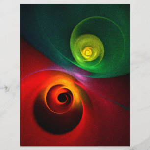 Red Green Yin Yang Modern Abstract Art Pattern #20 Flyer